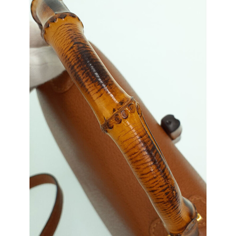 Gucci Bag Handbag Handle Shoulder Bamboo Leather Top - Picture 7 of 9